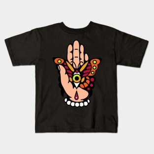 Hand butterfly eye Kids T-Shirt